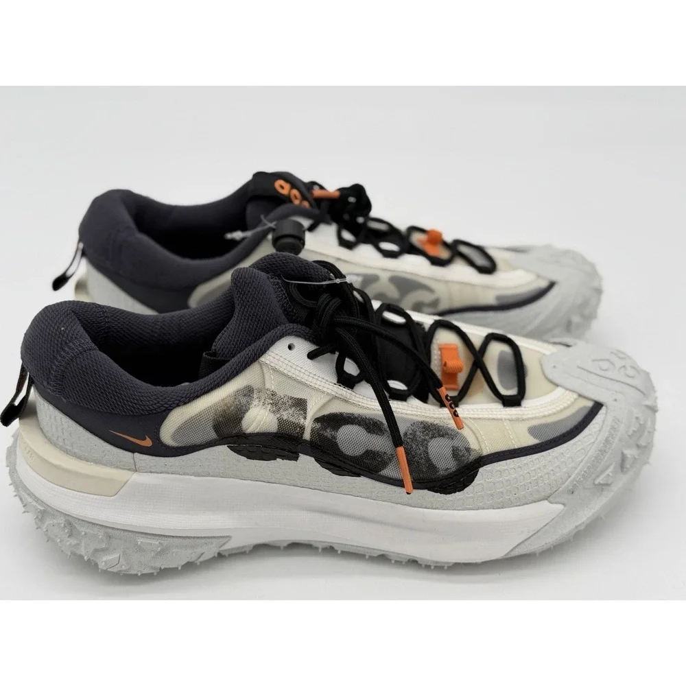 Size 10- Nike ACG Mountain Fly 2 Low Trail Hiking Shoes White Black DV7903-001